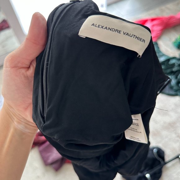 ALEXANDRE VAUTHIER Viscose Stretch Deep V-neck Bodysuit In Black size 36 - Picture 5 of 14